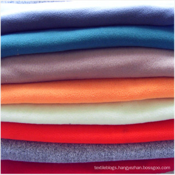 Plain Dyed Double-sided Brushed Polar Fleece Jersey Fabric